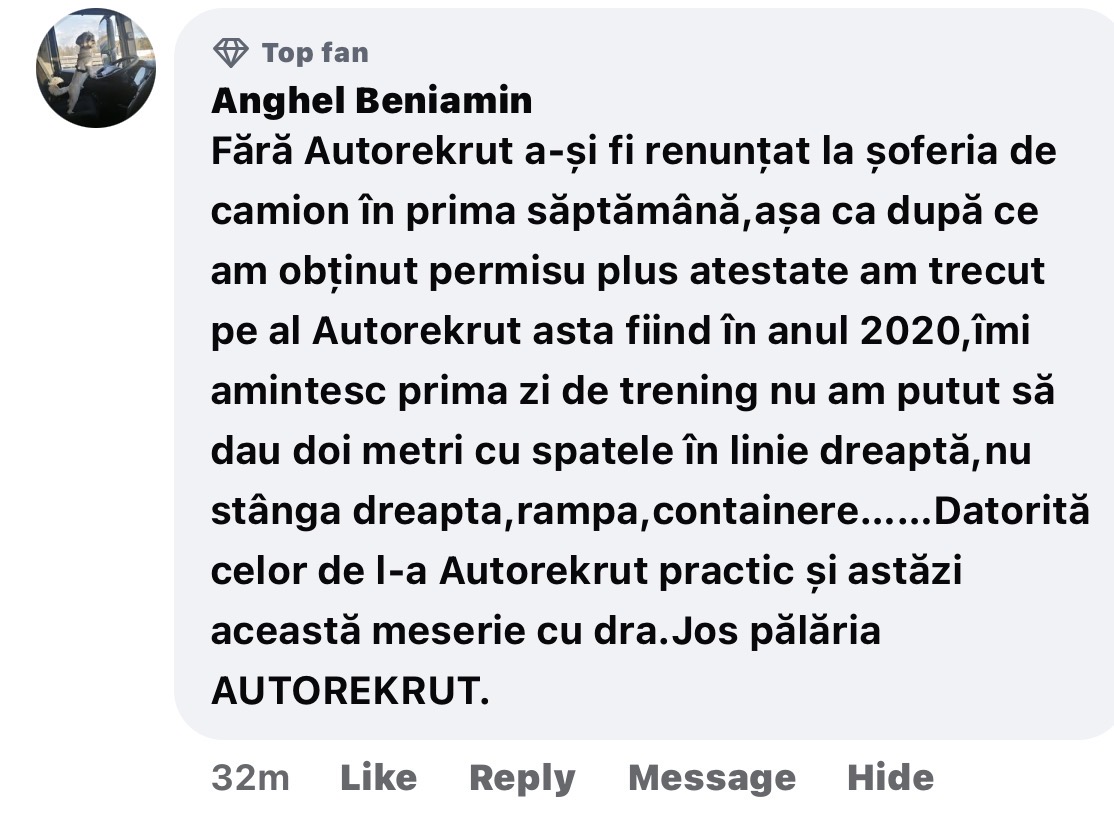 Recenzie șofer – Autorekrut 9